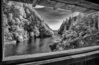 Covered Bridge Window View-Infrared