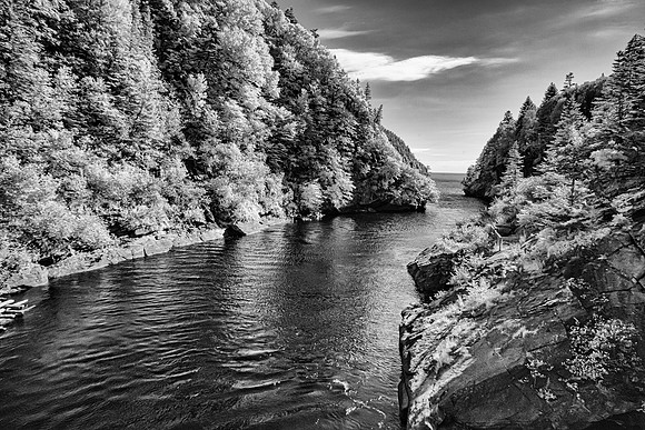 Wolfe River flowing to Bay of Fundy-Infrared