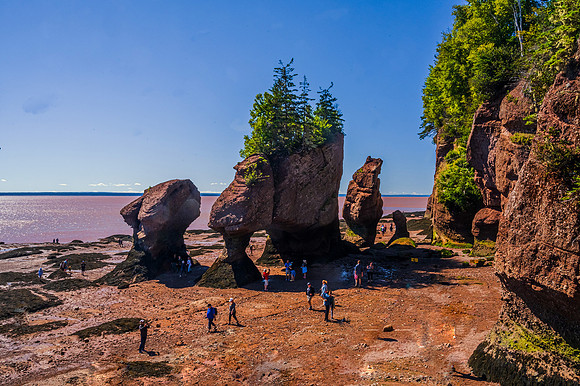 Hopewell Rocks Stacks-Low Tide