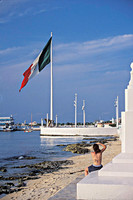 Amy Captures Cozumel Flag