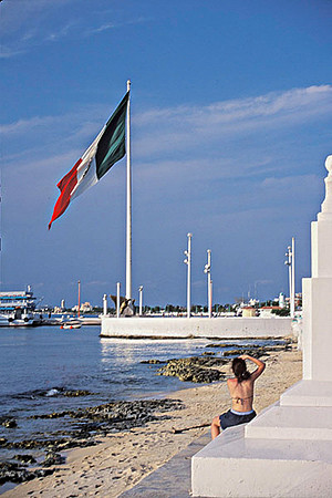 Amy Captures Cozumel Flag