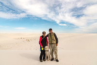 Susan, Riley & Ray on dune hike